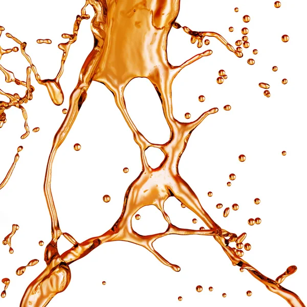 Liquid Splash. Álcool, Chá, Cola . — Fotografia de Stock