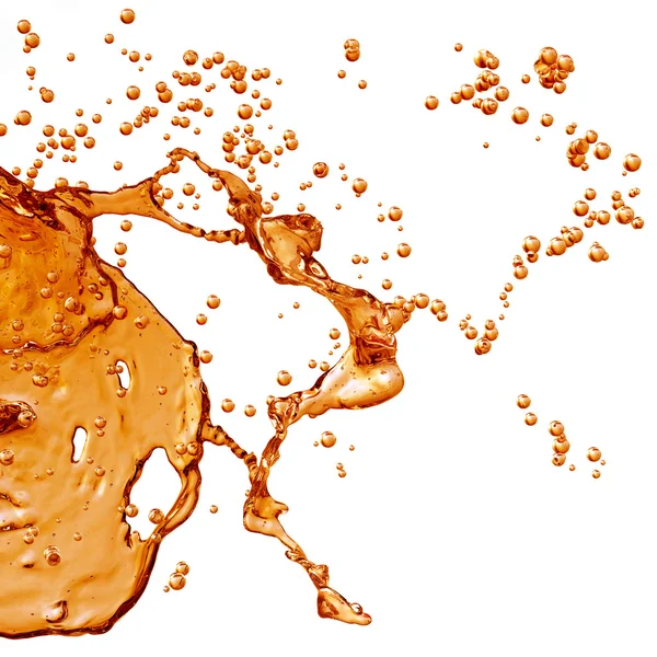 Folyékony Splash. Alkohol, a Tea, a kóla. — Stock Fotó