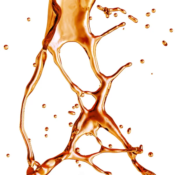 Liquid Splash. Alcohol, Tea, Cola. — Stock Photo, Image