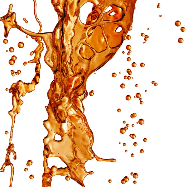 Liquid Splash. Alcohol, Tea, Cola. — Stock Photo, Image