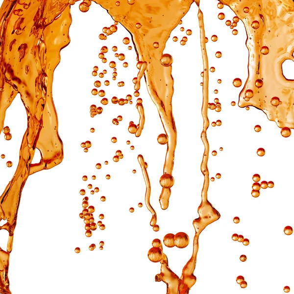 Liquid Splash. Álcool, Chá, Cola . — Fotografia de Stock