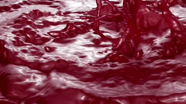 Sangue, schizzi di liquido rosso. Rallentatore . — Video Stock