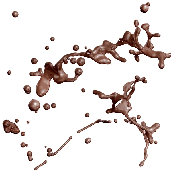 Splash gorącej czekolady. — Zdjęcie stockowe