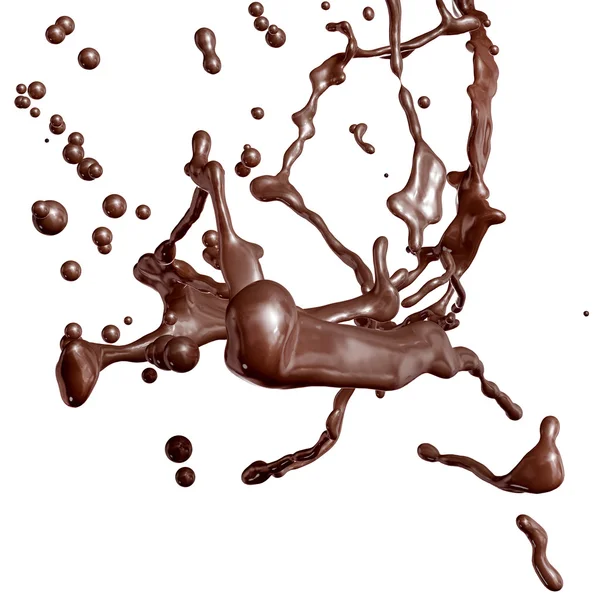 Splash de chocolate quente . — Fotografia de Stock