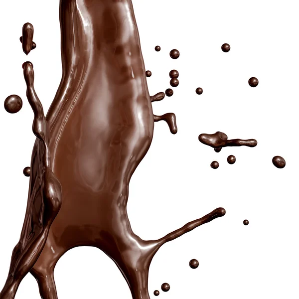 Splash de chocolate quente . — Fotografia de Stock