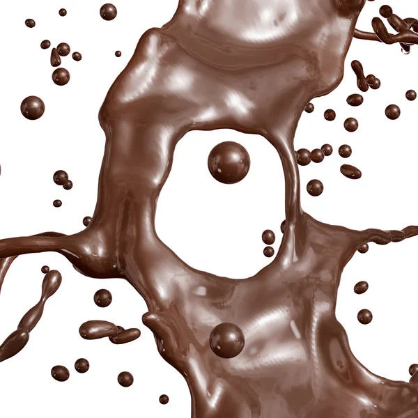 Splash de chocolate quente . — Fotografia de Stock