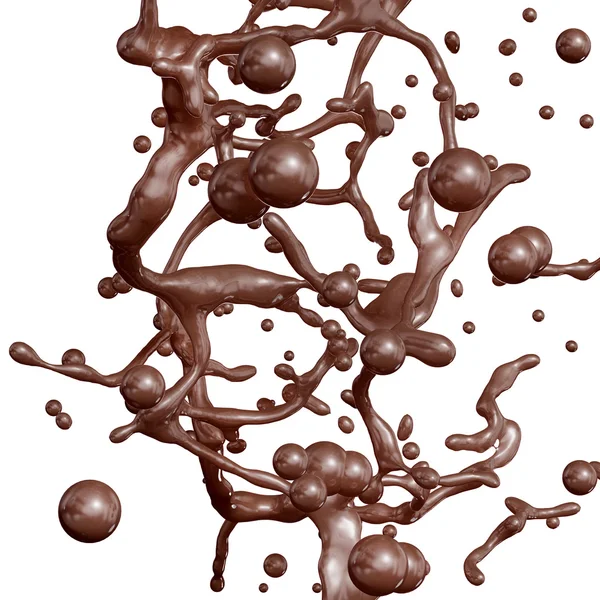 Splash de chocolate quente . — Fotografia de Stock