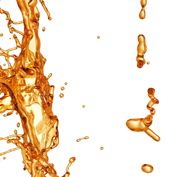 Flytande Splash. Alkohol, te, Cola. — Stockfoto
