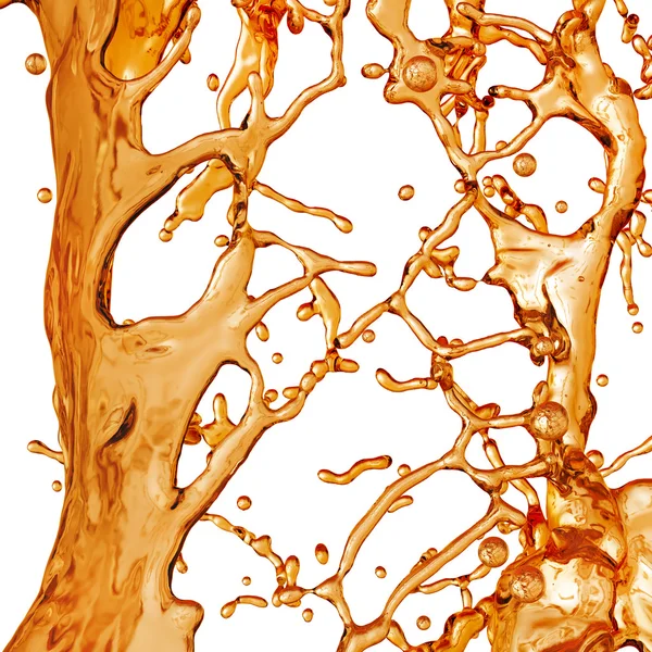 Liquid Splash. Álcool, Chá, Cola . — Fotografia de Stock