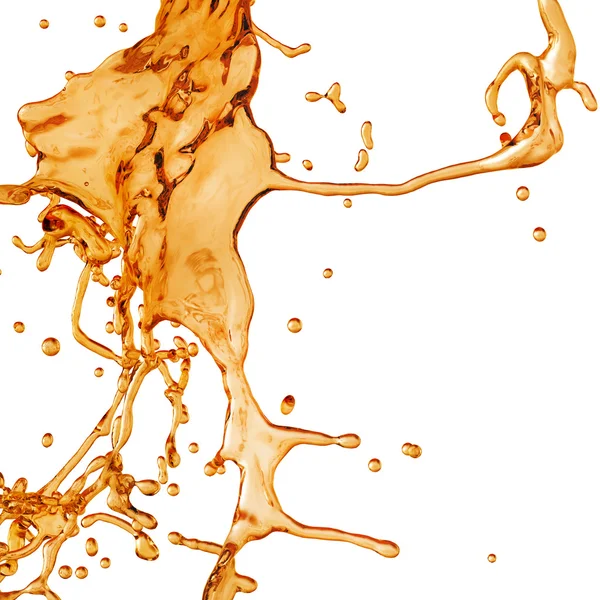Flytande Splash. Alkohol, te, Cola. — Stockfoto
