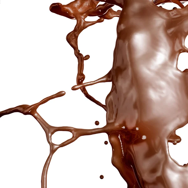 Salpicadura de chocolate caliente . — Foto de Stock