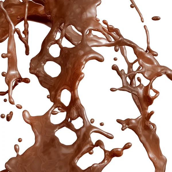 Splash de chocolate quente . — Fotografia de Stock