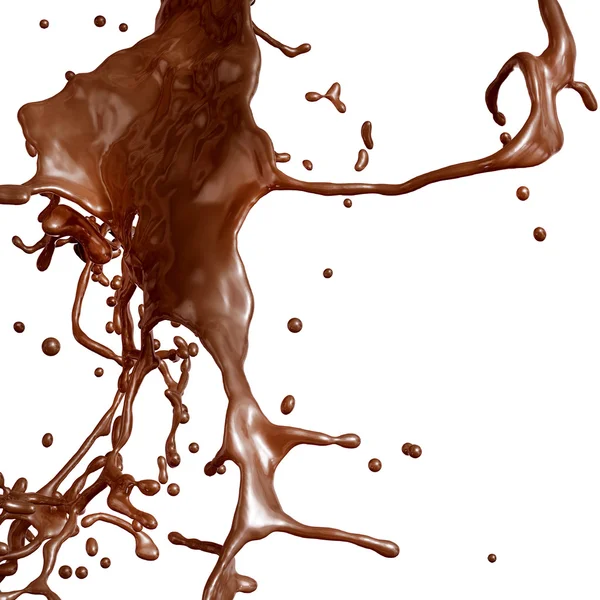 Salpicadura de chocolate caliente . — Foto de Stock