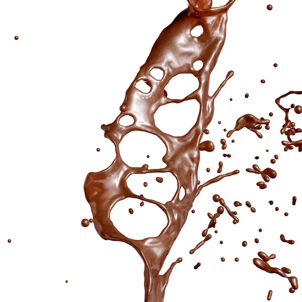 Splash de chocolate quente . — Fotografia de Stock