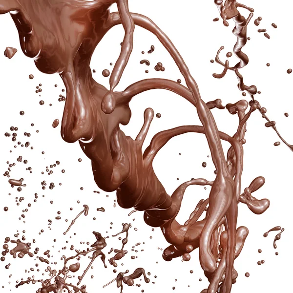 Salpicadura de chocolate caliente . —  Fotos de Stock