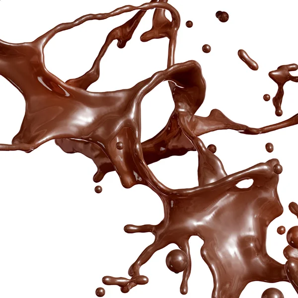 Splash de chocolate quente . — Fotografia de Stock