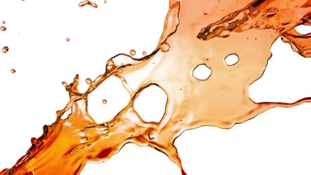 Una spruzzata di liquido. Alcol, Tè, Cola . — Video Stock