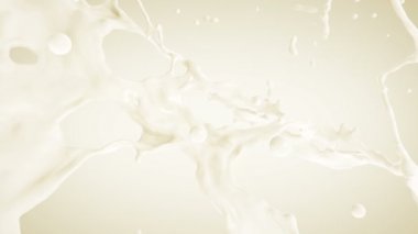Süt Splash. Ağır çekim. Maske ile.