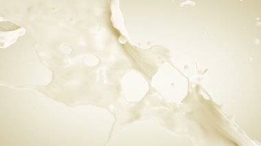 Süt Splash. Ağır çekim. Maske ile.