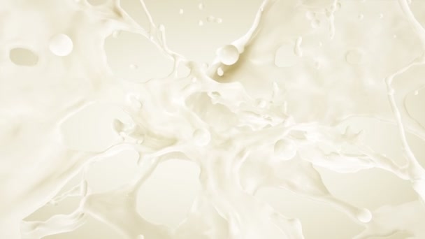 Milk Splash. Slow motion.With mask. — Stock Video