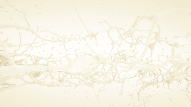 Du lait éclaboussé. Mouvement lent.Avec masque .