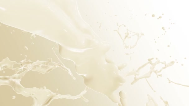 Milk Splash. Slow motion.With mask. — Stock Video