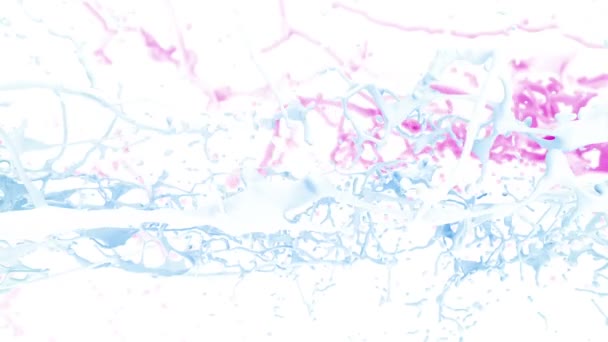 Coloured, Abstract Splash of Fluid. — Stock Video