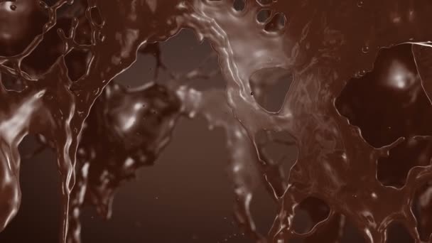 Un strop de ciocolată caldă. Slow motion . — Videoclip de stoc