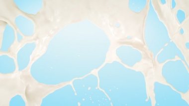 Süt Splash. Ağır çekim. Maske ile.