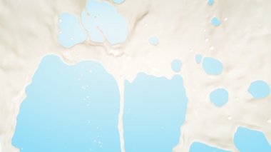 Süt Splash. Ağır çekim. Maske ile.