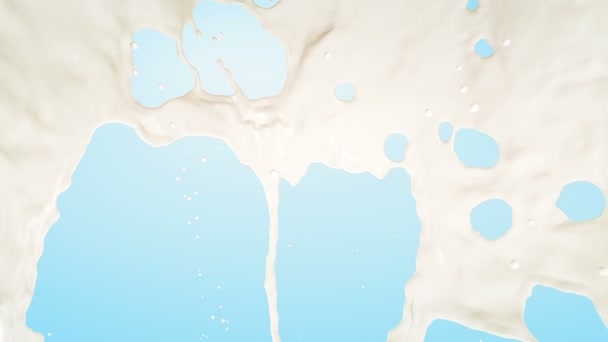 Milk Splash. Slow motion.With mask. — Stock Video