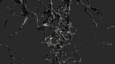 Siyah Fuel Oil sıçrama yoluyla uçan.