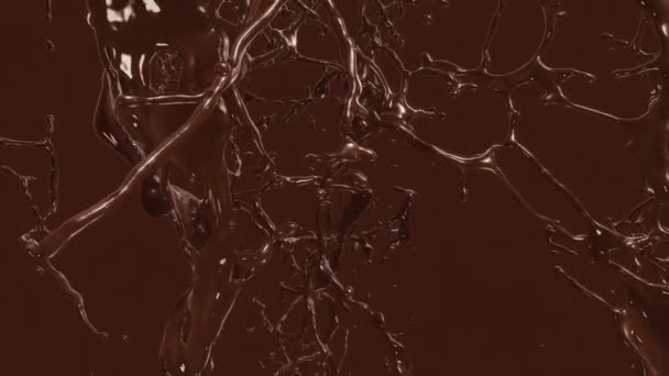 Voler à travers éclaboussure de chocolat chaud .