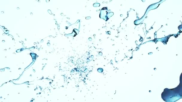 Caméra voler à travers les gouttes d'eau. Mouvement rapide .