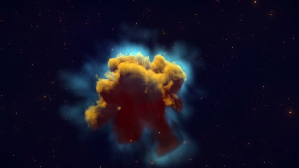 Voar através das Nuvens Cósmicas de uma Nebulosa da Águia — Vídeo de Stock