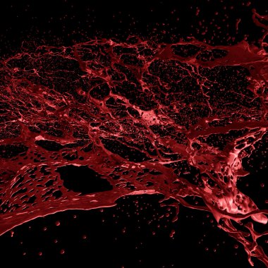 Ketçap, kan, kırmızı sıvı Splashing.