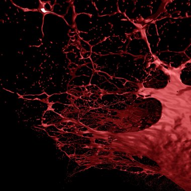 Ketçap, kan, kırmızı sıvı Splashing.