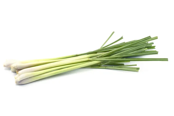 Friss citromfű (citronella) elszigetelt fehér háttér, és — Stock Fotó