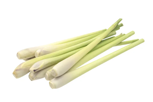 Fresh Lemongrass (citronella) isolated on white background, with — Stock Photo, Image