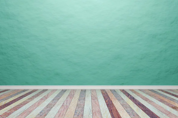 Empty interior light green room with wooden floor, For display o — Stock Photo, Image