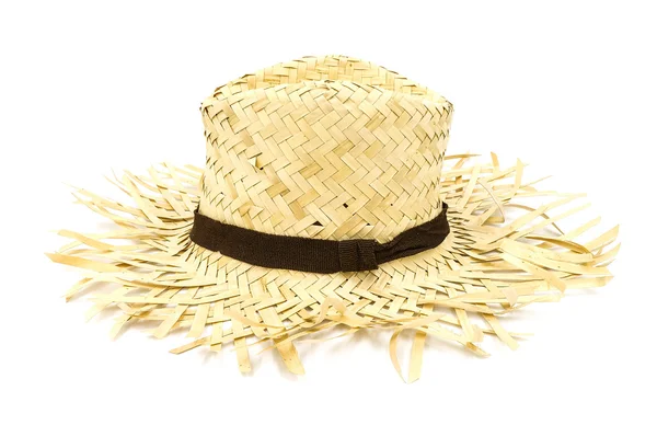 Straw hat isolated on a white background — Stock Photo, Image