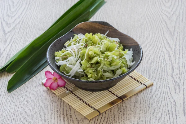 Pounded unripe rice, Shredded rice grain with coconut, Tradition — Stock Photo, Image