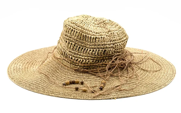 Straw hat isolated on a white background — Stock Photo, Image