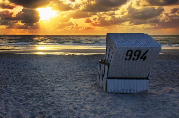 Sunset on island Sylt — Stock Photo, Image