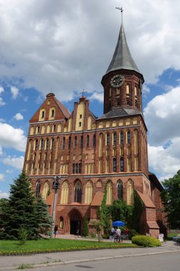 Kaliningrad şehrindeki Ortaçağ Taş Katedrali 