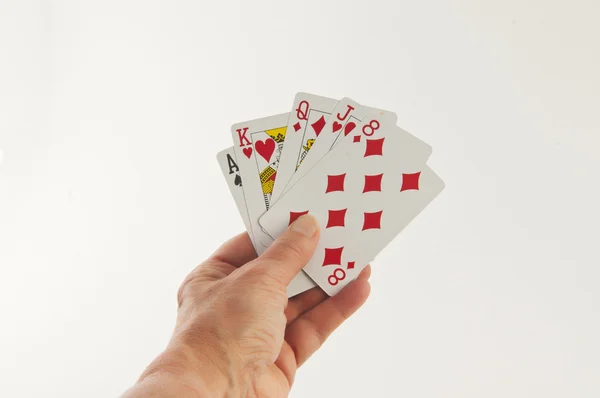 Cartões de mão — Fotografia de Stock