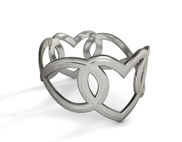 Platinum wedding ring — Stock Photo, Image