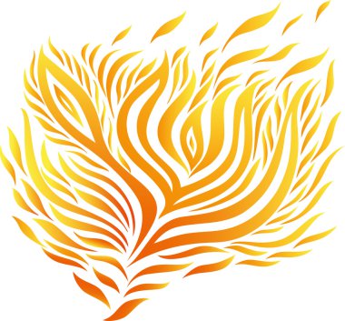 Turuncu ve sarı renkli desen ateş