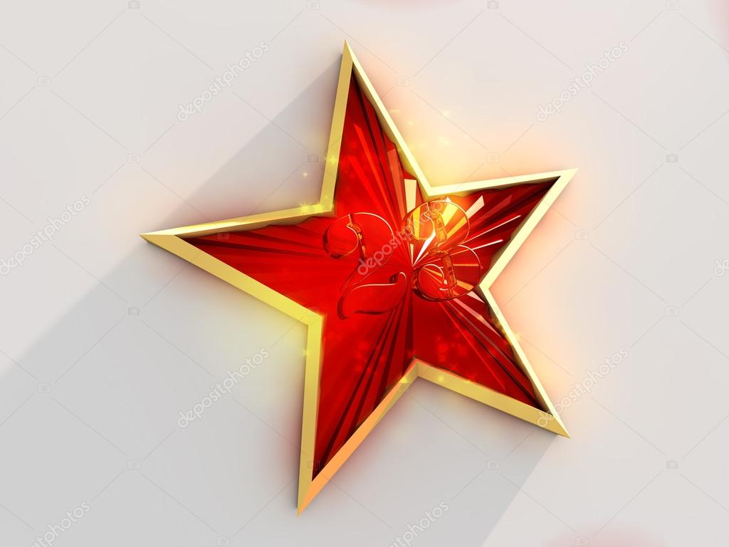 Red Gold Star Background