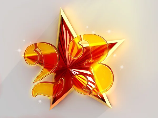 Red and gold star — Stock Photo, Image